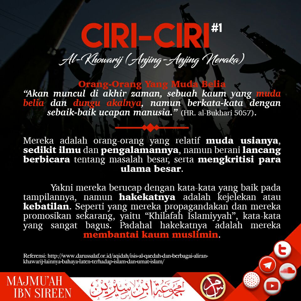 Ciri Ciri Kelompok Khawarij Teroris Fawaaid WA Salafy