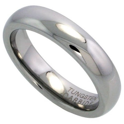 Wedding Bands on Black Tungsten 6mm Comfort Fit Beveled Wedding Band Ring Size 5 15