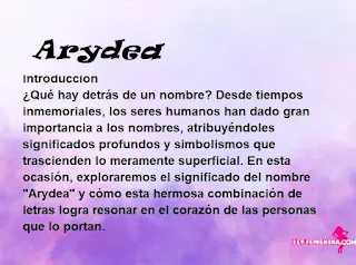significado del nombre Arydea