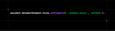 Changing css variables with javascript