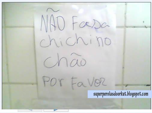 Não fasa chichi no chão