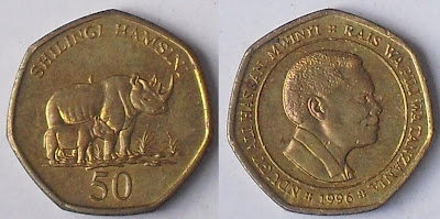 tanzania 50 shilingi 1996