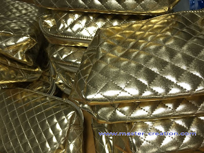gold quilted leather bag