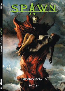 Capa do encadernado Spawn - Herança Maldita, da HQM Editora