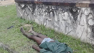 Photos: Body of man found dumped by the roadside in Calabar 