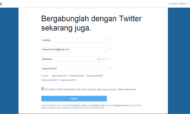 cara membuat twitter