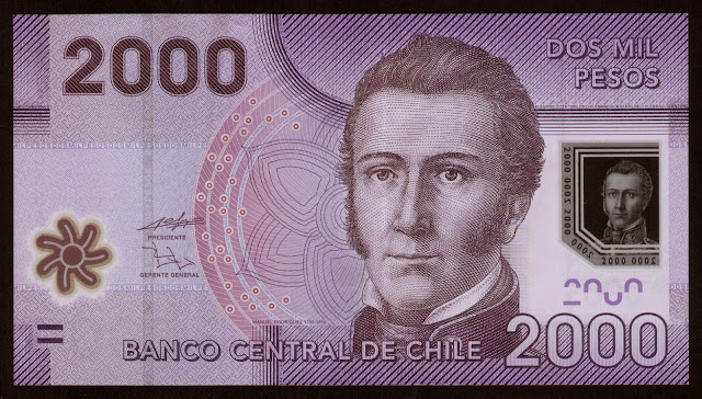 Chile Banknotes 2000 Pesos banknote 2009 Manuel Rodriguez Erdoyza