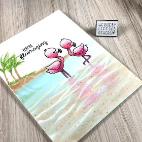 Sunny Studio Stamps: Fabulous Flamingos Customer Card by Sandy Allnock