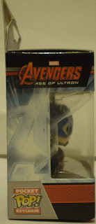 Right side of Captain America Pocket Pop Keychain still in the box