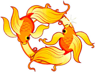 Imagen de dos peces de color dorado como representación de Piscis