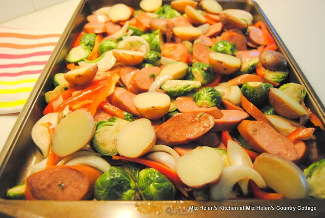 Sheet Pan Sausage and Vegetable Hash at Miz Helen's Country Cottage