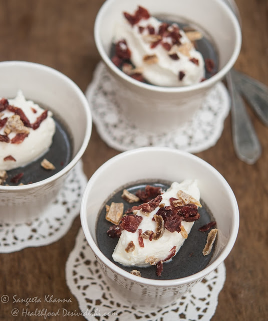 black sesame pudding made from scratch