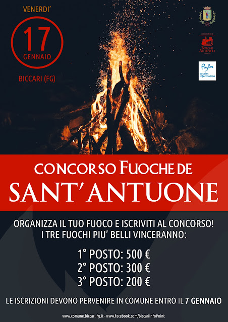 Biccari. Concorso Fuoche di Sant'Antuone, le modalità