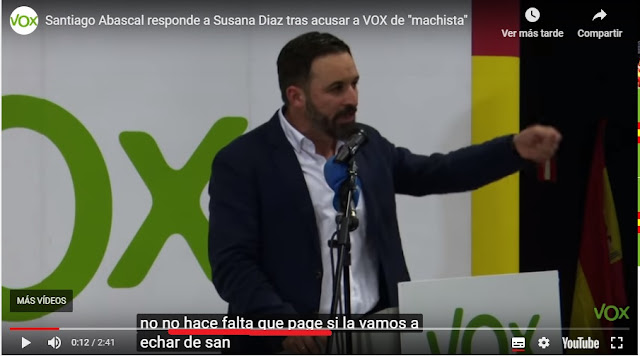 video de Vox con el texto no page en ves de no hace falta que la piteis