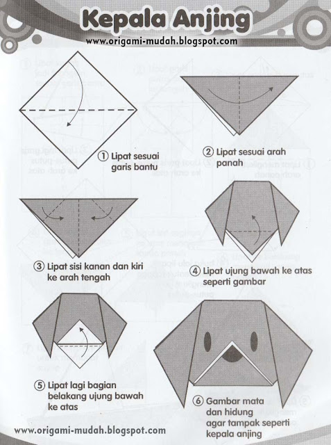 Cara Mudah Membuat Origami Anjing