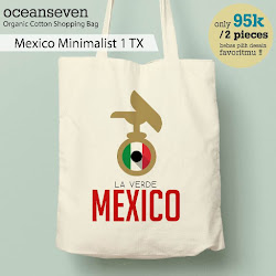 OceanSeven_Shopping Bag_Tas Belanja__Football Addiction_Mexico Minimalist 1 TX