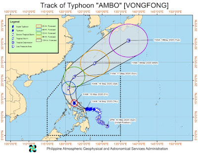 Trayectoria del tifón Vongfong