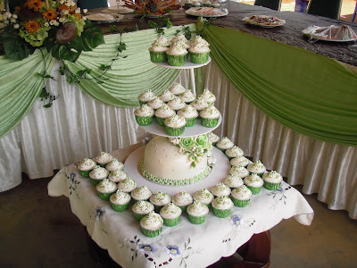 ZdiniycupcakesJB: - kek perkahwinan - hijau + putih!!!