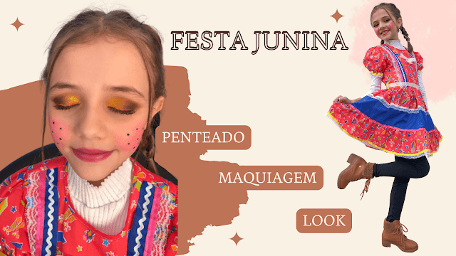 MAQUIAGEM, PENTEADO E LOOK DE CAIPIRINHA PARA FESTA JUNINA - BEATRIZ LABAT