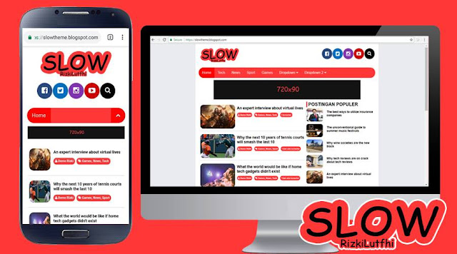 Slow Template - Free Responsive Blogger Themes