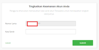 cara ganti nomor hp tokopedia