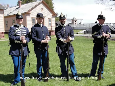 costumed interpreters at Fort Mackinac on Mackinac Island, Michigan