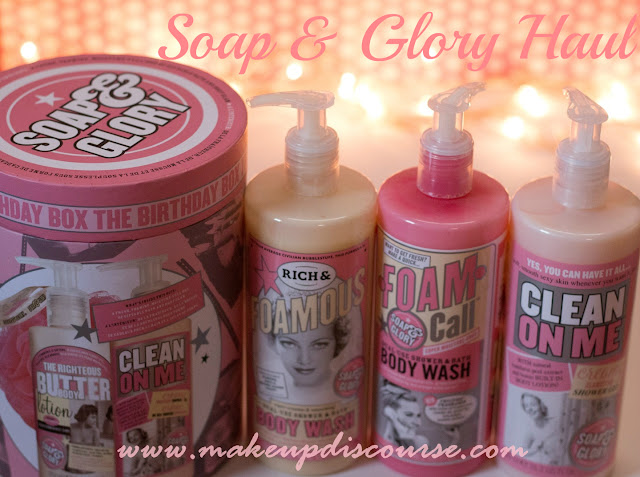 Soap & Glory The Birthday Box, Clean on Me Body Wash, Foam Call Body Wash, Rich & Foamous Body Wash