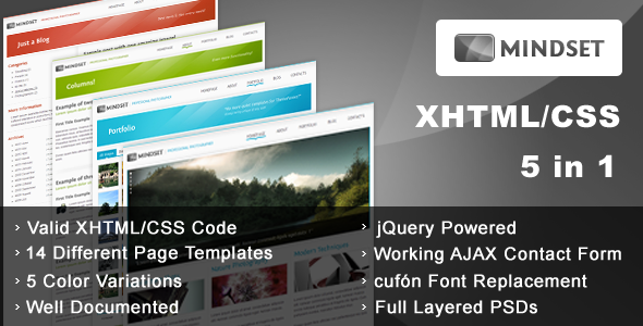 Mindset - HTML Portfolio, Magazine template - Photography Creative
