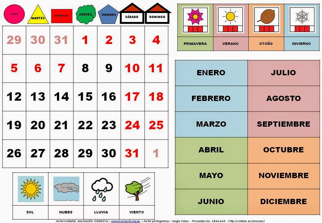 Resultado de imagen de dias de la semana picto