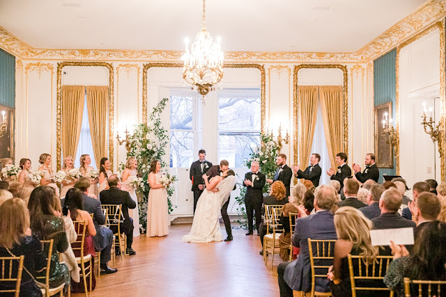 Engineers Club of Baltimore Winter Wedding photographed by Heather Ryan Photography