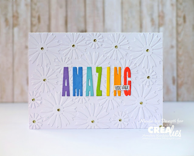 Clean & simple - you are amazing  handmade card