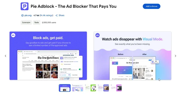 pie adblock Google chrome extension