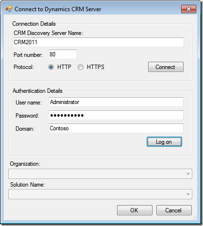 2 - Enter Authentication Details to Log on