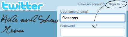 Twitter like Login with Jquery
