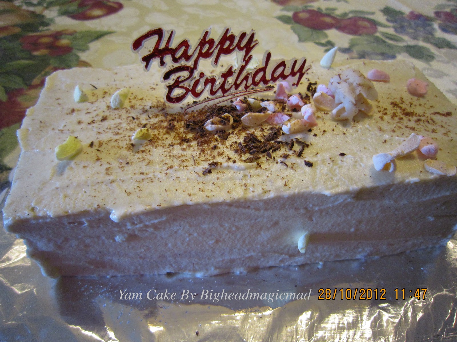 ... at 2 05 am labels birthday cake cake sponge cake yam cake