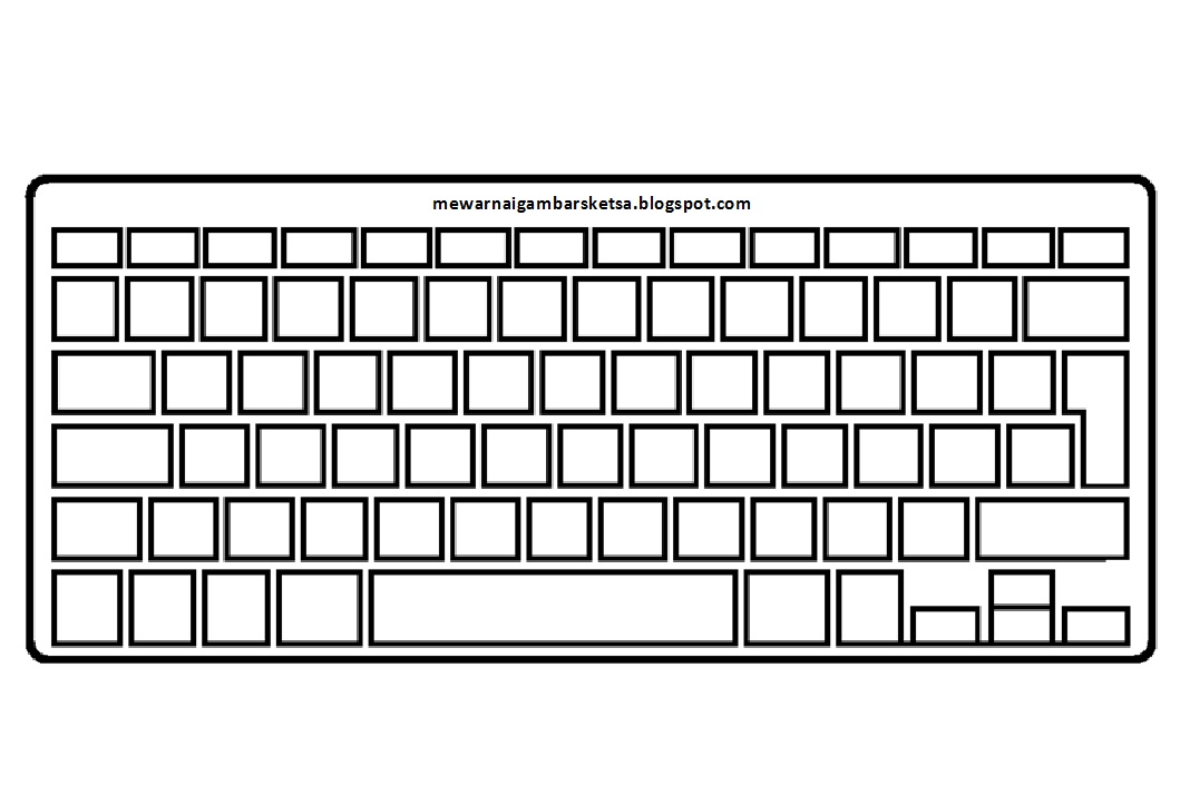  Mewarnai  Gambar  Mewarnai  Gambar  Sketsa Keyboard Komputer  1