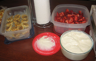 Strawberries with ricotta cream