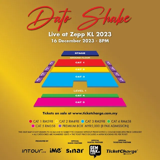 Konsert Dato Shake di Zepp KL Pada 16 Disember 2023