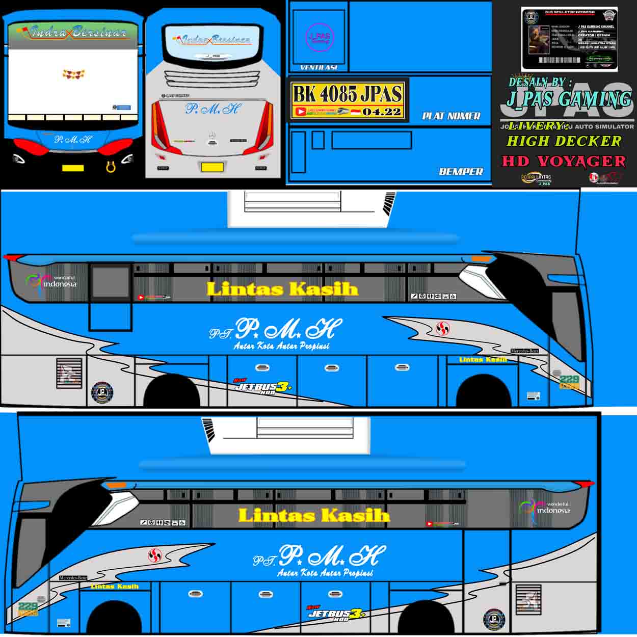 stiker bus simulator pmh