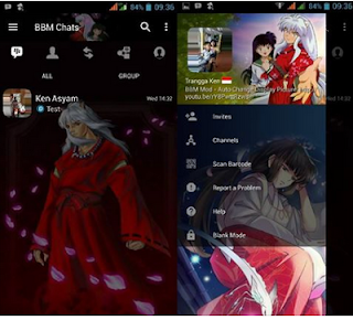 BBM Mod Tema Anime Inuyasha dan Kagome v3.3.1.24 Change Background 