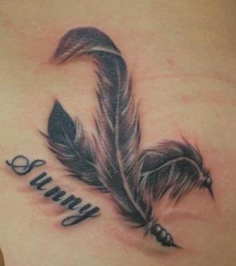 Beautiful Feather Tattoos Pictures