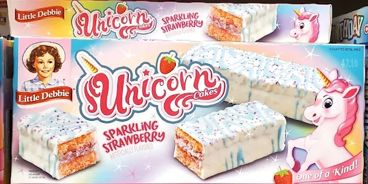 Little Debbie Unicorn Cakes, Individually Wrapped Strawberry Cakes