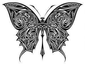 Tribal Butterfly Tattoo Designs-16