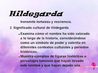 significado del nombre Hildegarda