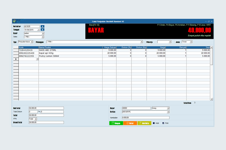 Software Multi Usaha StockBill X5