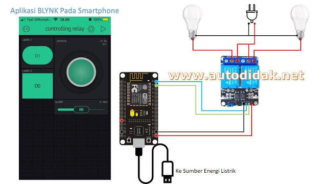 Tutorial IoT: Cara Kontrol Relay Dengan NodeMCU ESP8266 Dan Aplikasi BLYNK