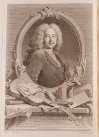 An illustration showing a portrait of a man within a decorative frame.