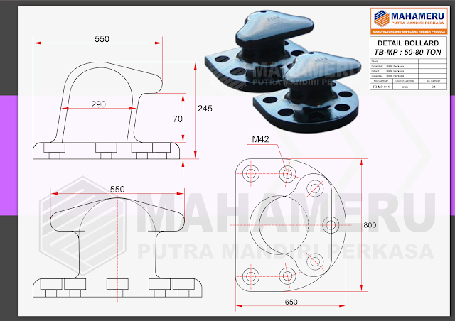 Tee Bollard 50 Ton - 80 Ton Denpasar