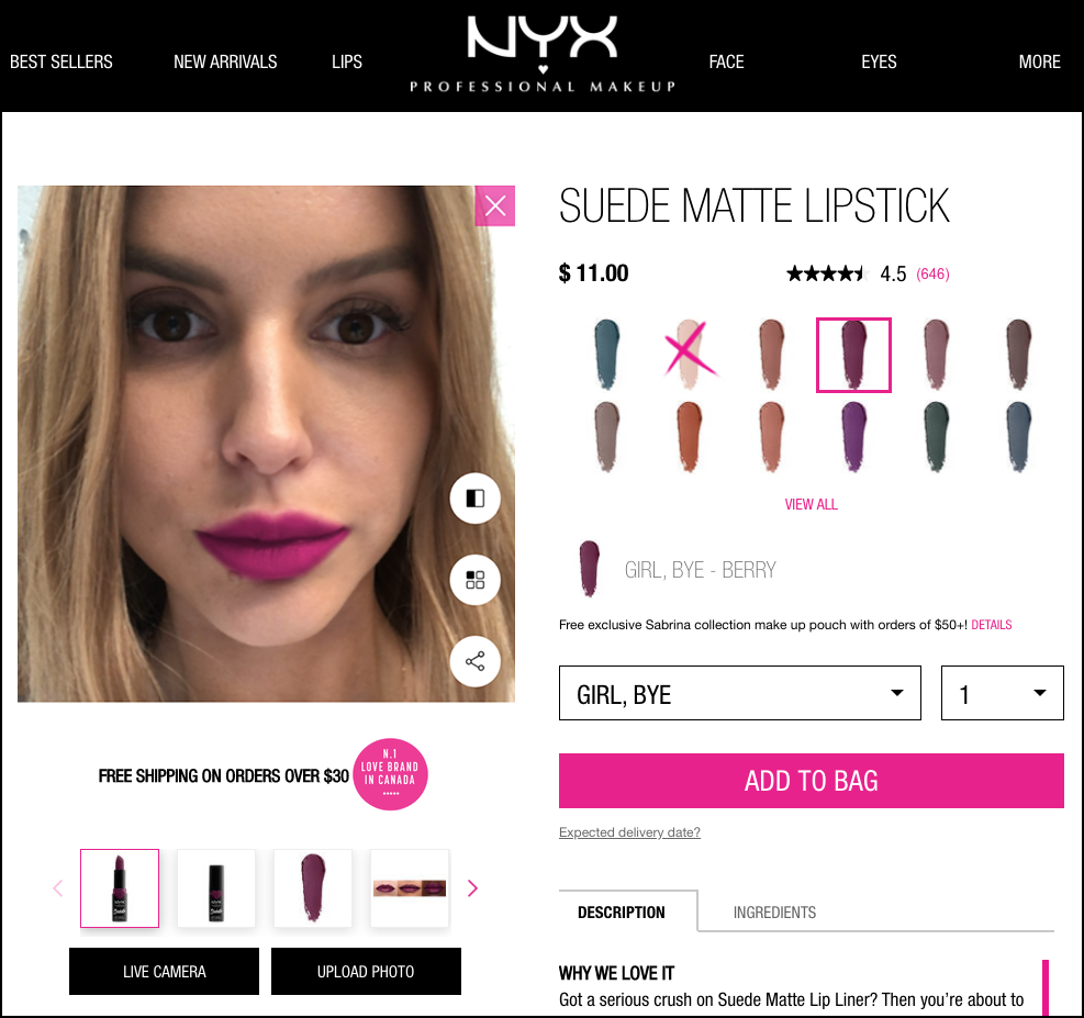 nyx makeup tryon