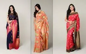 মেয়েদের ঈদের শাড়ি ডিজাইন - বেনারসি কাতান শাড়ির ছবি ২০২৪ - সফট কাতান শাড়ির পিক -  suti print saree picture - insightflowblog.com - Image no 9